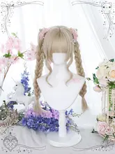 ロリータ風 ツインテールウィッグ【自然なショートヘア・全頭セット】