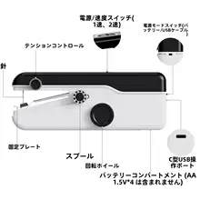ハンドヘルドミニミシン【多機能・家庭用・二段階速度・携帯型】
