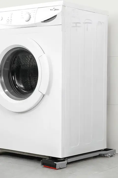 全自動洗濯機用 移動式底座【4輪・高さ調整可能・収納ラック】