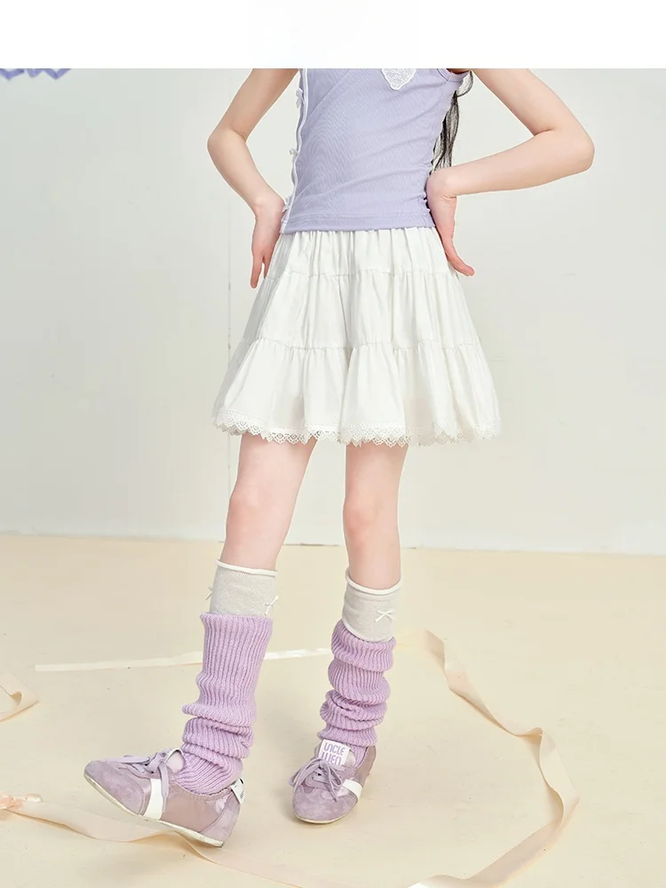 バレリーナ風キッズスカート：小学3年生の女の子に人気の夏用運動スタイル