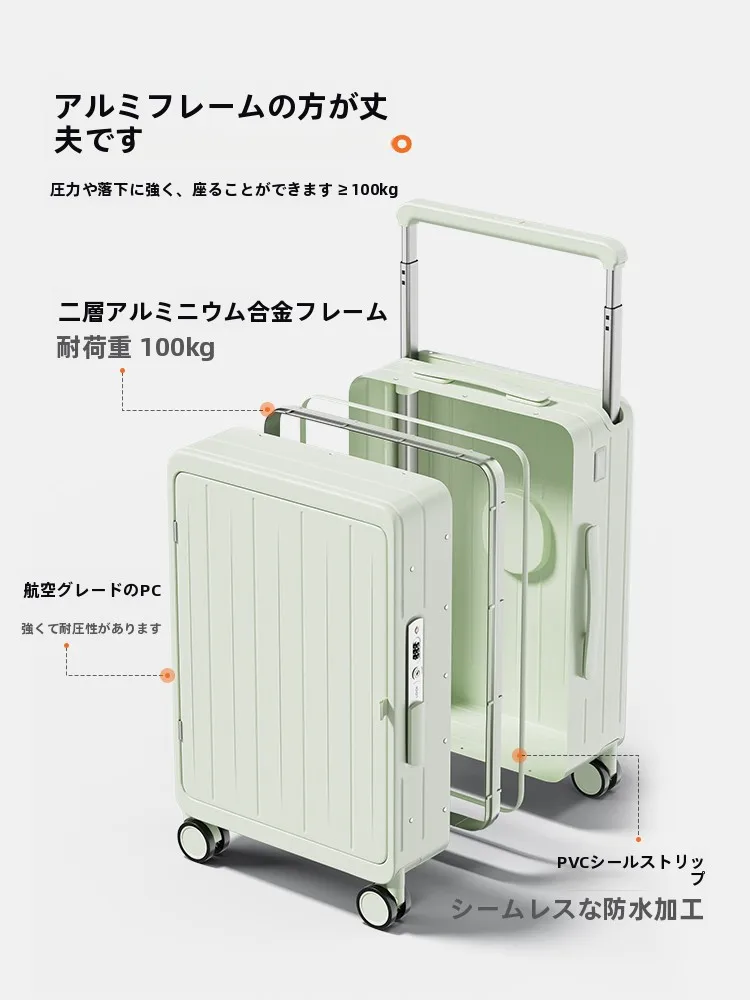 アルミフレーム搭載のキャリーケース：大容量横開き設計で旅行・通勤に最適な実用性を実証