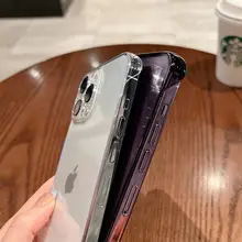 ADDTHIS iPhone用 フレームレスケース【パープル・透明・防摔・超薄型】