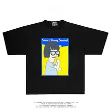 カジュアルデザインのプリントTシャツ【男女兼用・短袖・インス風】（セットアップ対応）