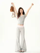 アメリカンヴィンテージスタイル オフショルダー半袖Tシャツ【女性用・スリムフィット・夏向け】