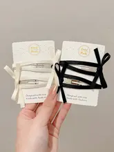 バレエ風リボンヘアクリップ【可愛いサイドバング用・女性向け】