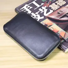 メンズ長財布 本革製 牛革使用 シンプルデザイン パスポート収納可