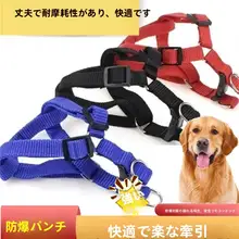 小型犬用ハーネス付きリード【テディ・コーギー向け・胸部サポート】