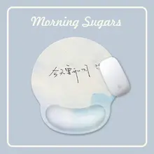 水彩デザインのマウスパッド【手首サポート・シリコン製・オフィス用】