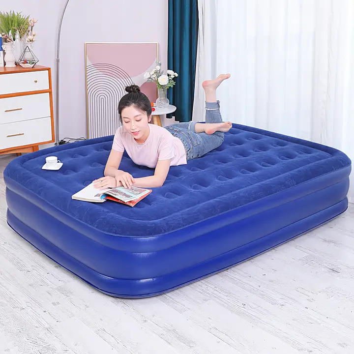 快適な寝心地を提供！厚手折りたたみ式エアマットレス【携帯用・自宅用・寝室用】