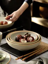 クリエイティブな陶製ラーメンボウル【高級感・家庭用・スタイリッシュデザイン】