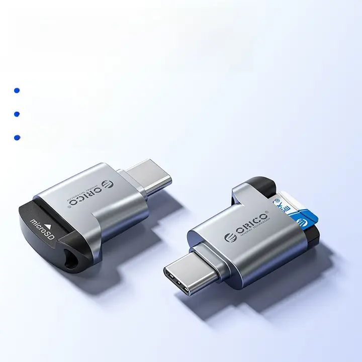 Orico カードリーダー USB3.0 Type-C OTG対応 高速転送 SDカード microSD USBメモリ兼用 CCDカメラ スマホ PC 車載
