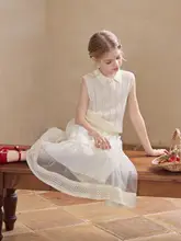 子供用 花柄レース付きスカート【春夏・サマースタイル】