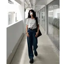 レディース 大きいサイズ デニムパンツ【ストレートフィット・梨型体型対応・トレンドデザイン】