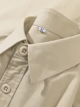 高級感あふれるコットン製長袖シャツ【春秋用・男女兼用・ワイドフィット】