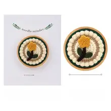 立体花刺繍付き木製針箱【磁気吸着・創造的デザイン・収納用】