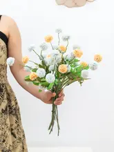 高級アートフラワー 赤いブーケ【インテリア・テレビ台・結婚式用・撮影小道具】