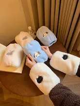 可愛いウサギデザインの冬用袖カバー【防汚・羽毛服用・子供・大人・オフィス用】
