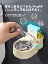 壁掛け式ステンレス製灰皿【フタ付き・家庭用・防風設計】