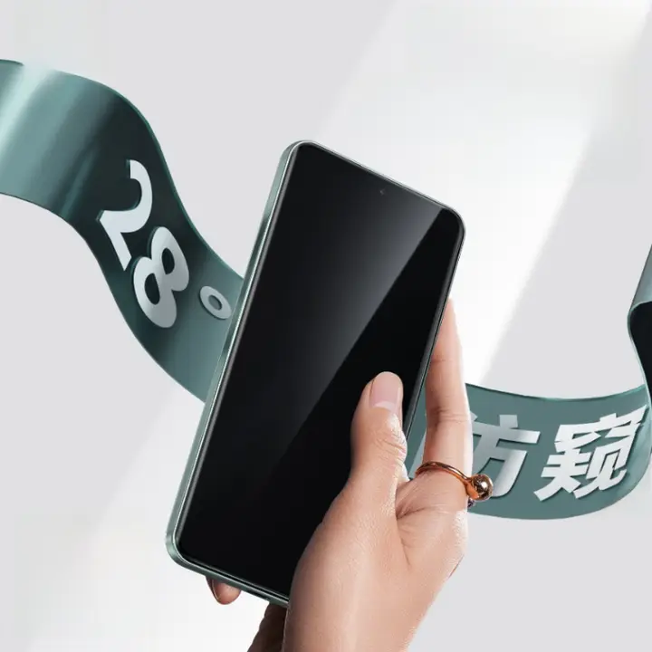 BLUEO 小米用 高透明フルカバー強化ガラスフィルム【プライバシー保護・防指紋・簡単解除】