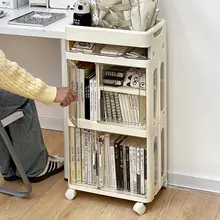 デスク下収納キャビネット【移動可能・車輪付き・多層文具収納ラック】
