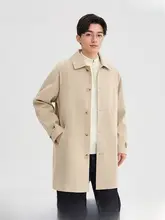 春季 メンズ トレンチコート【カジュアルデザイン・フィット・翻領】
