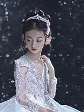 子供用王冠ヘアアクセサリー【高級感・水晶装飾・誕生日や演出用】