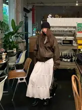 ブラウンレザーコート【ゆったりフィット・ヴィンテージPUジャケット】