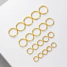 ミニブラスリング【シンプルで精巧なDIYアクセサリー・キーチェーン用】