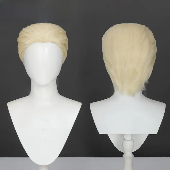 コスプレ用ウィッグ【ハイトーン・アッシュゴールド・ショートヘア】