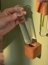 ミニグラス試験管壁掛け花瓶【シンプルデザイン・アートインテリア】