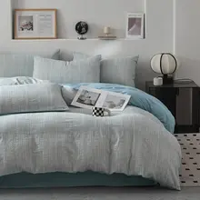 全棉色織り提花の寝具セット【四点セット・純棉・ベッドカバー・シーツ】（セットアップ対応）