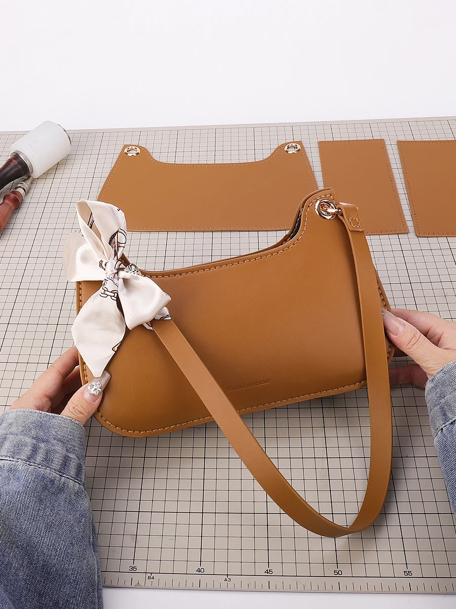 手織り脇バッグ DIY ショルダー クロスボディバッグ：女性が手軽に作れるマットな日常バッグ