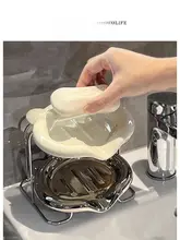 Tlife Lakespy セラミック製二層石鹸置き【バタフライデザイン・おしゃれなバスルーム用】