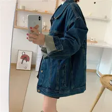 レトロデザインのデニムジャケット【レディース・ゆったりフィット・中丈・長袖】（セットアップ対応）