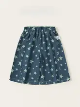 夏季リバイバルデザイン キッズ星柄デニムパンツ【フィット・クロップド・ワイドレッグ】