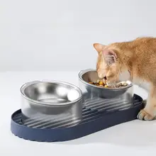 hipidog 倒れにくいデザインの犬猫兼用食器【水飲み・ご飯用・二重ボウル】（セットアップ対応）