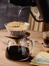 V60ハンドドリップコーヒーセット【耐熱強化ガラスシェアポット・家庭用・ダイヤモンドフィルター付き】