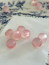 淡いピンクの旗袍風カーディガン【高級感ある円形パール風ボタン付き・シフォン素材】