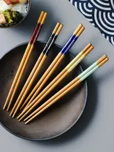 天然竹製カラフルな個人用箸【防滑・防カビ・高温耐性】（セットアップ対応）