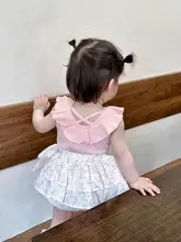 女児用 夏用薄手ノースリーブTシャツとフラワーパンツのコーディネート（セットアップ対応）