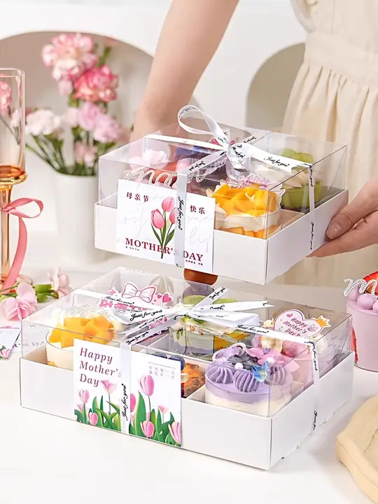 ケーキピック メッセージカード チューリップ柄 母の日 手作りケーキ お菓子作り プレゼント ギフト
