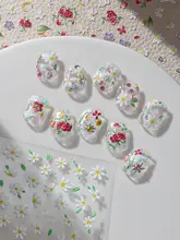 春の小花デザイン ネイルシール【クリスタル立体装飾・ネイルアート用】