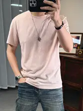 麻混短袖Tシャツ【シンプルデザイン・薄手・通気性・クルーネック】