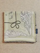 高級感ある純絹ストライプスカーフ【女性用・首巻き対応・洗練されたデザイン】