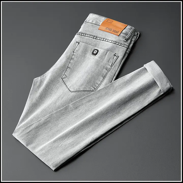秋冬用 メンズ スリムフィットデニムパンツ【カジュアル・小脚デザイン】