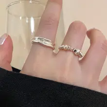 シルバーのパール重ね付けリング【洗練されたデザイン・ゆったりとしたフィット感】