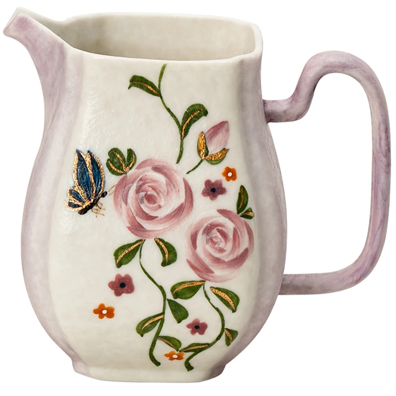 手描きの蝶とバラデザイン陶器ティーポット：小清新風の家庭用茶壺の実用性と価格分析