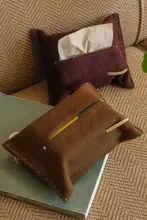 羊毛製 ハンドメイド ティッシュボックス【抽象デザイン】