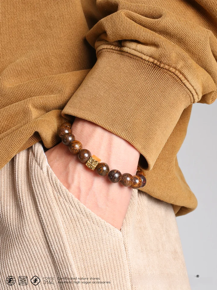 貔貅デザインの古銅辉石ブレスレット【名入れ対応・ギフト用】