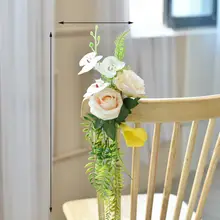 結婚式用チェアバックフラワーブーケ【造花・アウトドアイベント・装飾用】